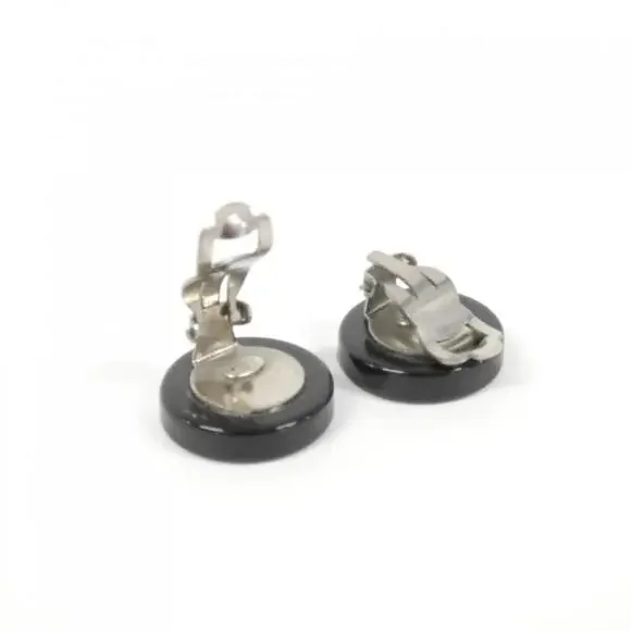 CHANEL Black Earrings